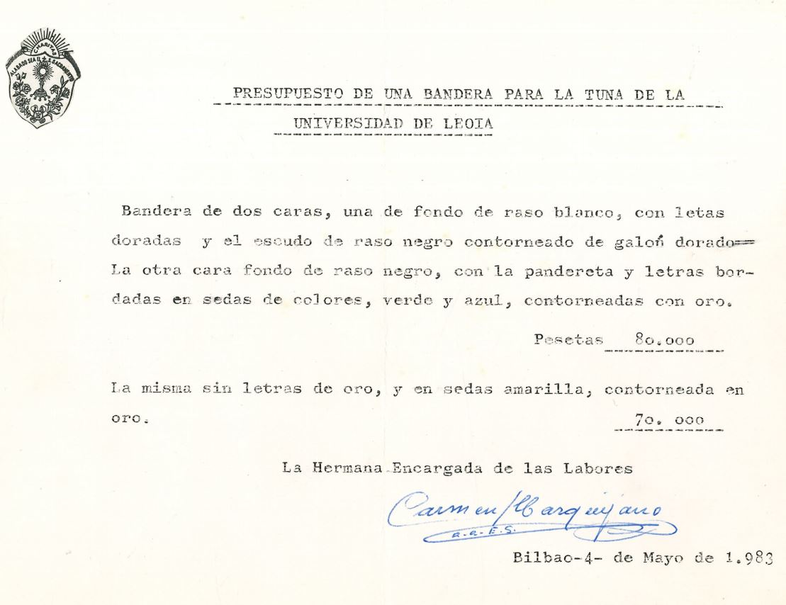 Diseño de bandera tunera 1983